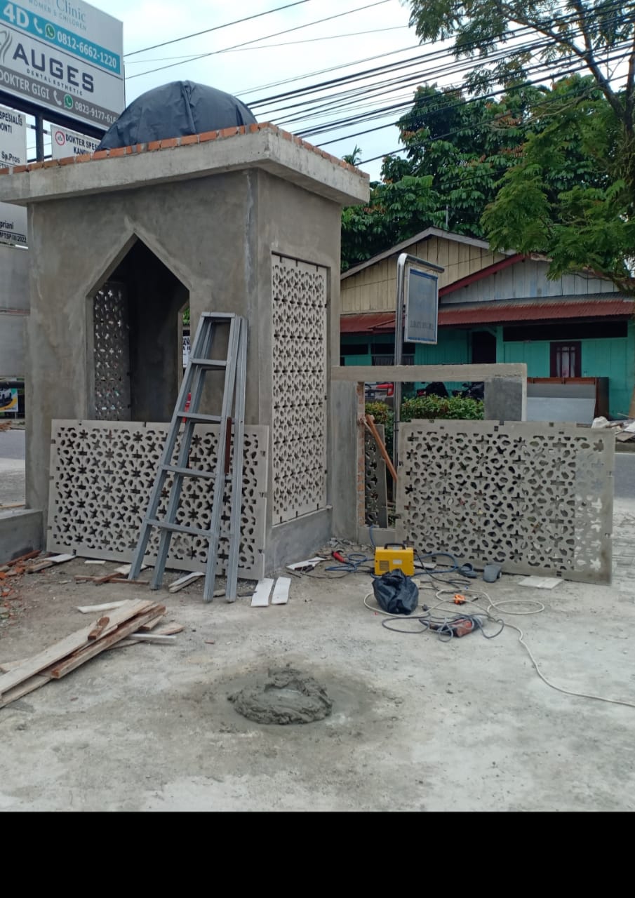 Proses Pemasangan GRC Pos Security